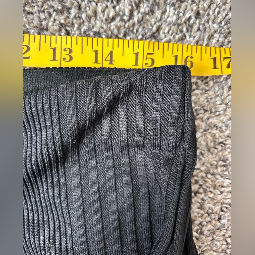 Maeve by Anthropologie Ribbed and Flared Black Pants size medium - Picture 7 of 9